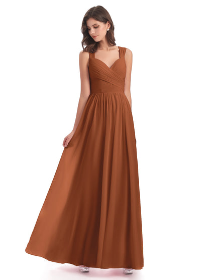 Isabella Key Hole Chiffon Bridesmaid Dresses