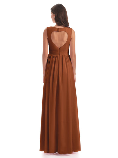 Isabella Key Hole Chiffon Bridesmaid Dresses