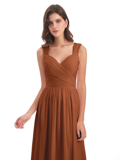 Isabella Key Hole Chiffon Bridesmaid Dresses