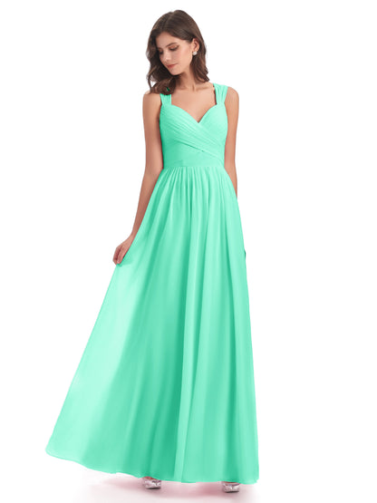 Isabella Key Hole Chiffon Bridesmaid Dresses