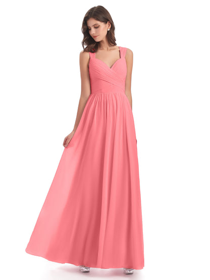 Isabella Key Hole Chiffon Bridesmaid Dresses