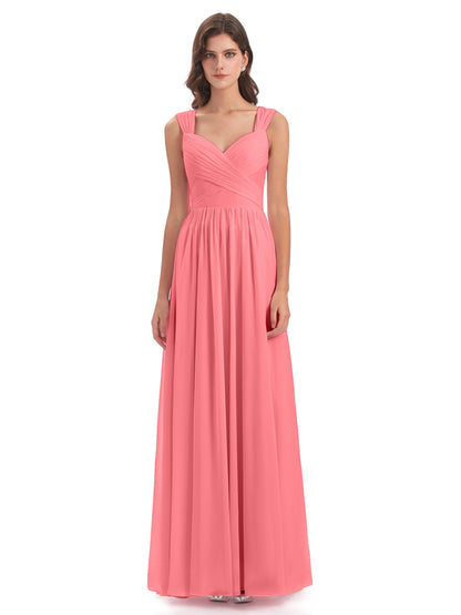 Isabella Key Hole Chiffon Bridesmaid Dresses