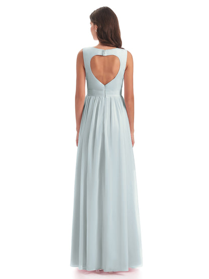 Isabella Key Hole Chiffon Bridesmaid Dresses