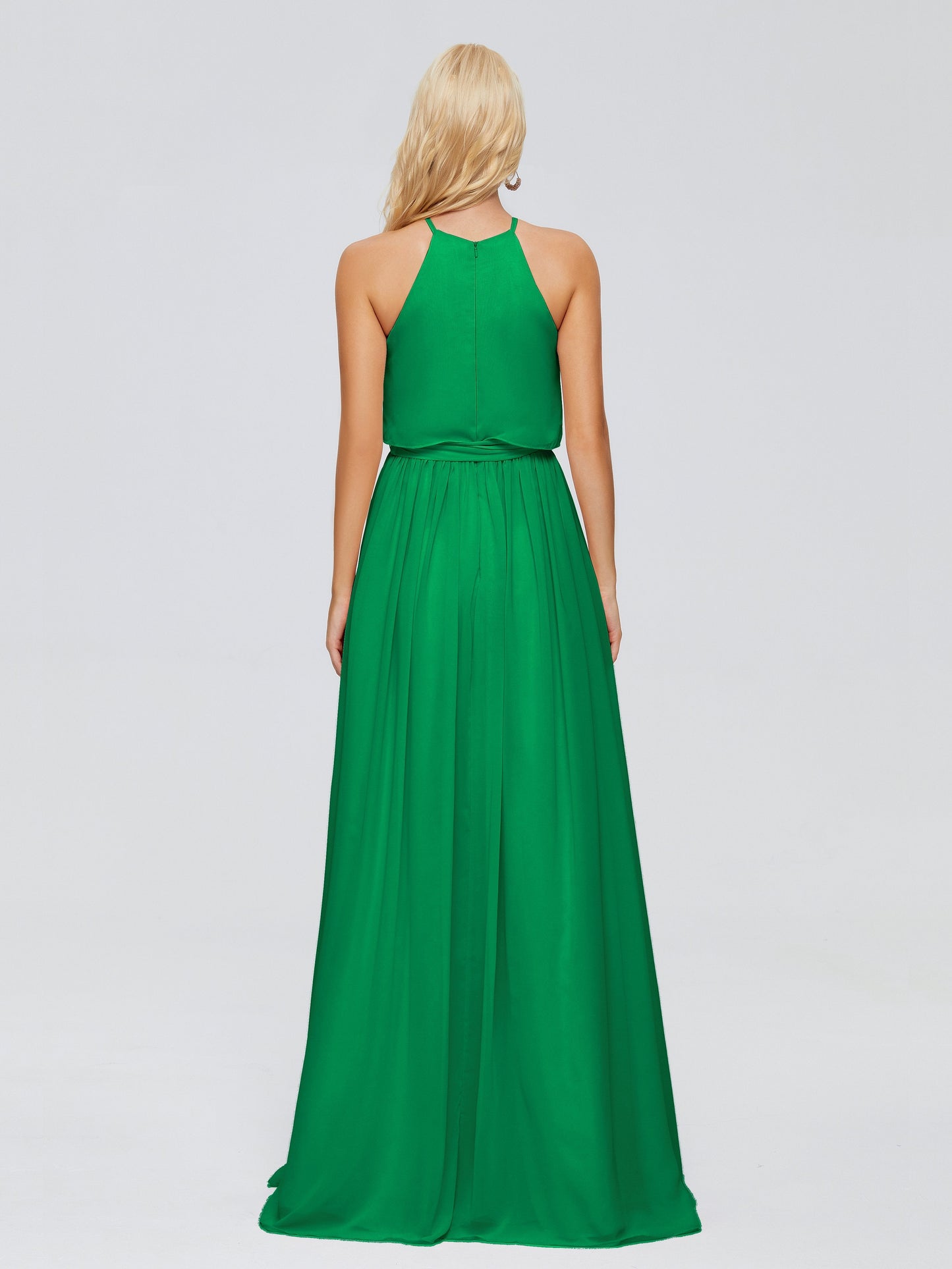 Nadey Halter Chiffon Bridesmaid Dresses With Bowknot