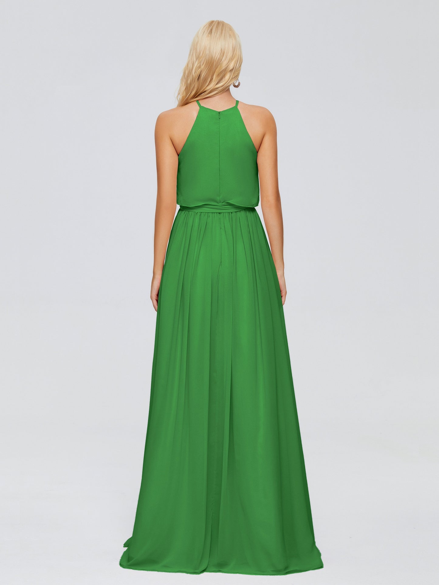 Nadey Halter Chiffon Bridesmaid Dresses With Bowknot