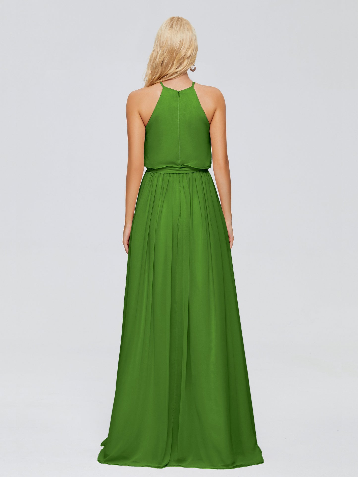 Nadey Halter Chiffon Bridesmaid Dresses With Bowknot