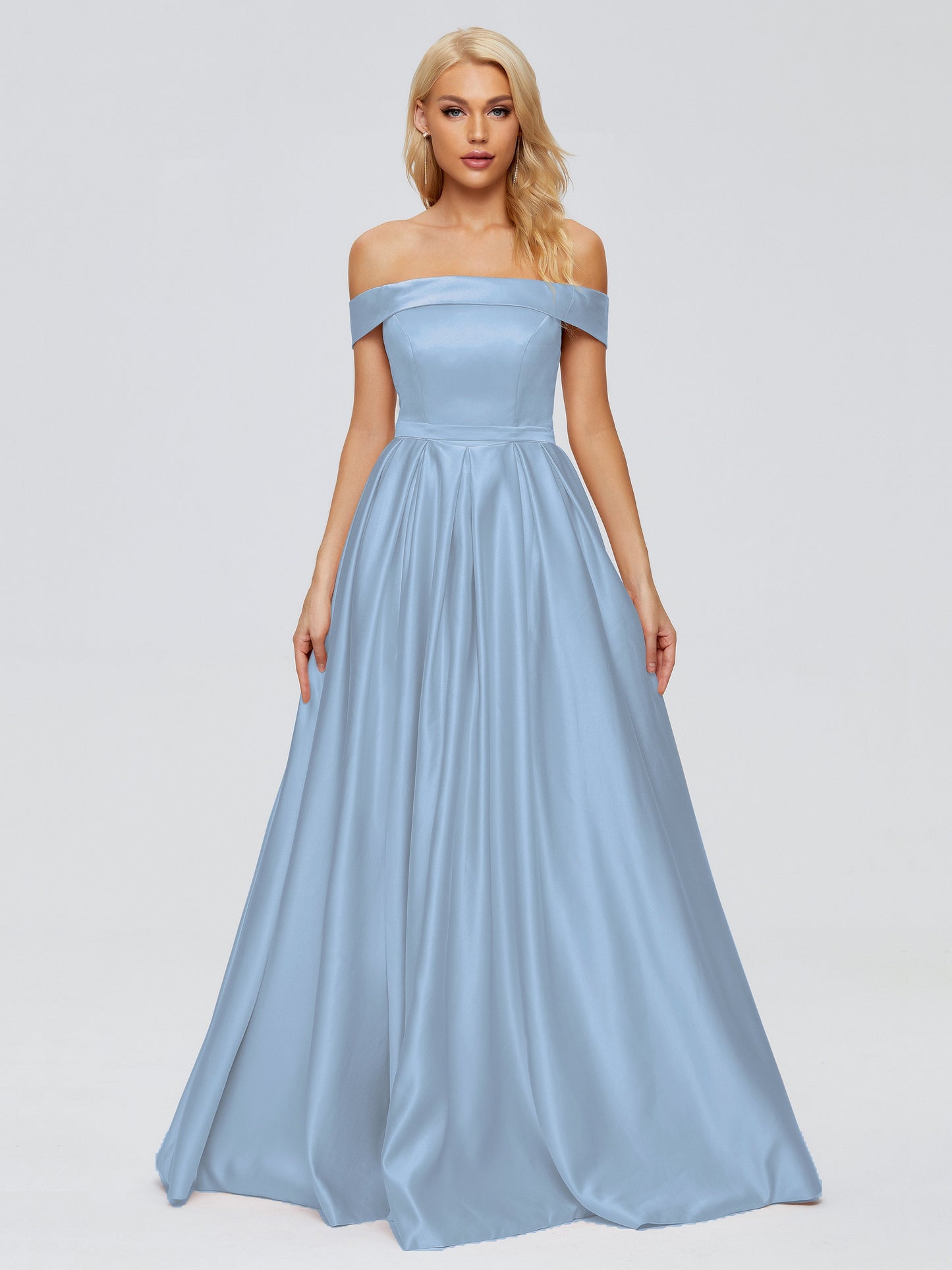 Annabelle Off the Shoulder Satin Bridesmaid Dresses