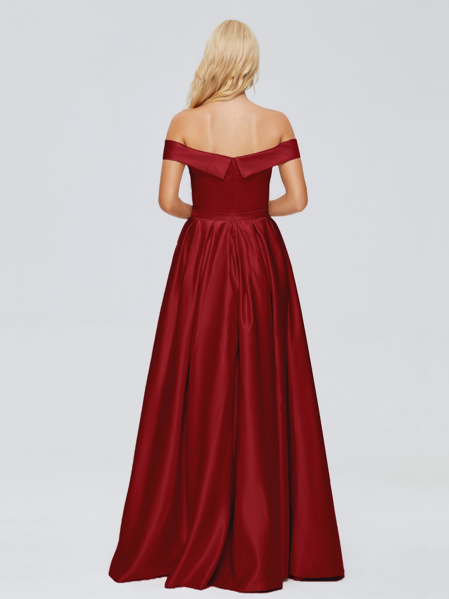 Annabelle Off the Shoulder Satin Bridesmaid Dresses