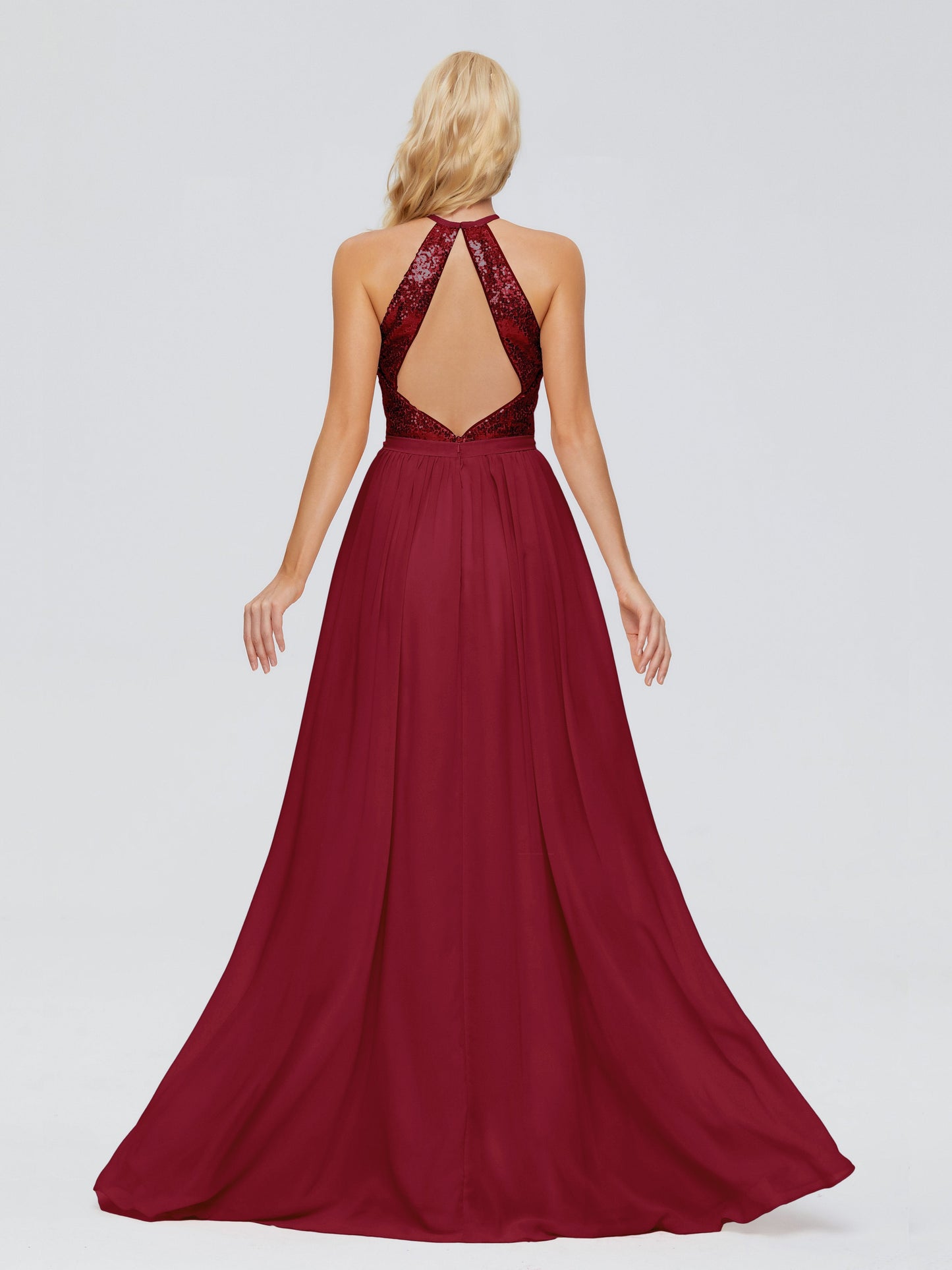 Jasmine Halter Sequins Bridesmaid Dress