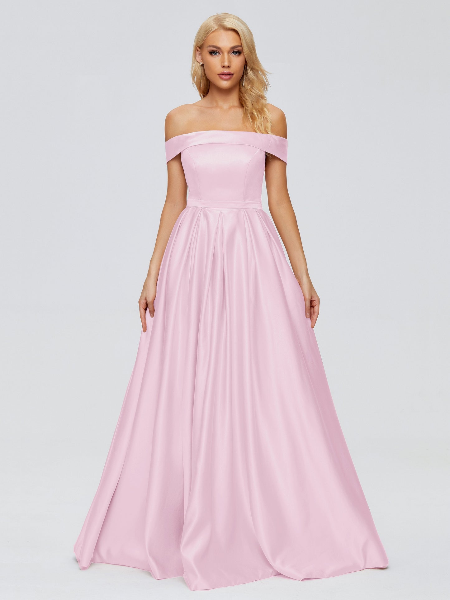 Annabelle Off the Shoulder Satin Bridesmaid Dresses