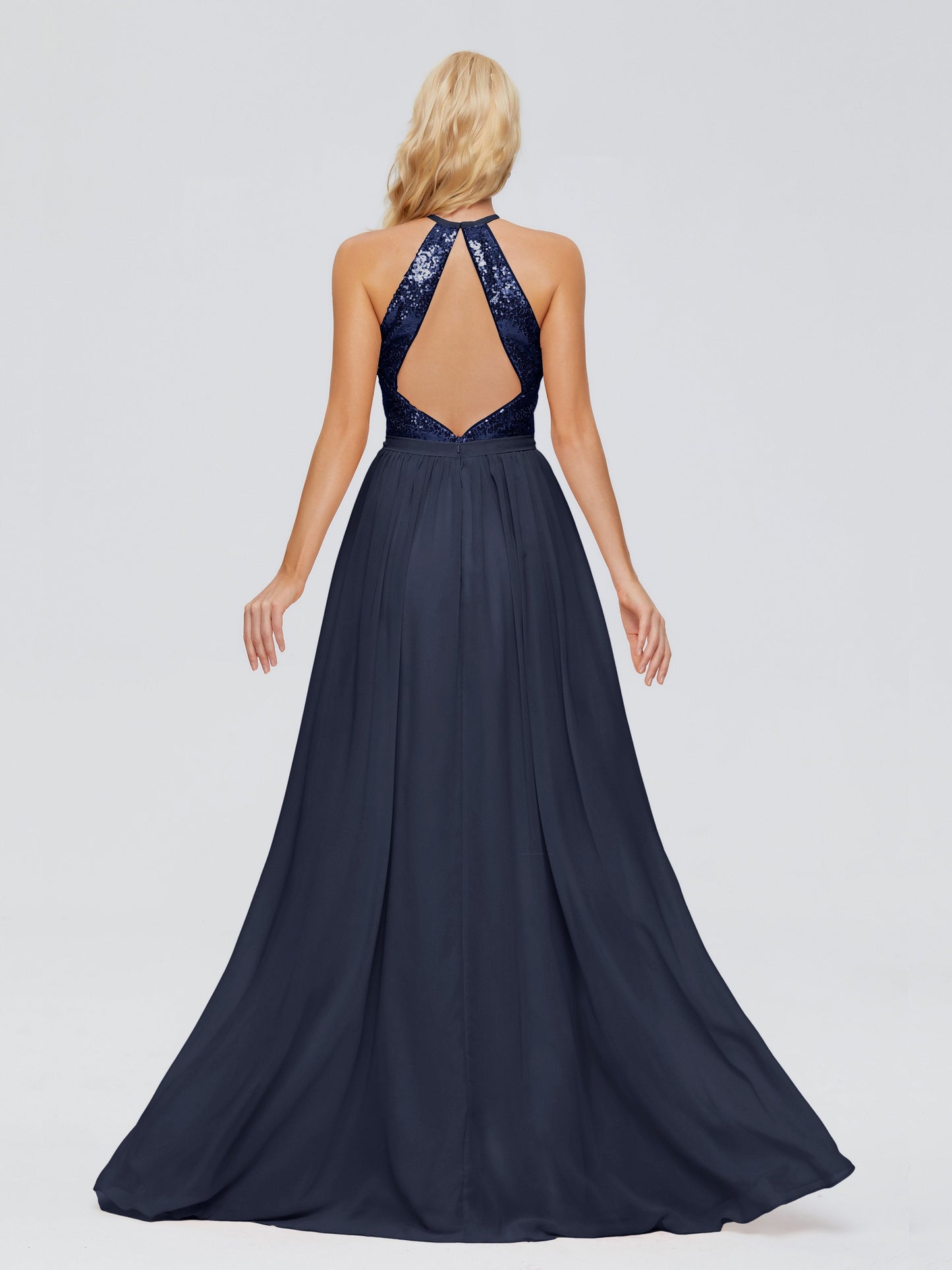 Jasmine Halter Sequins Bridesmaid Dress