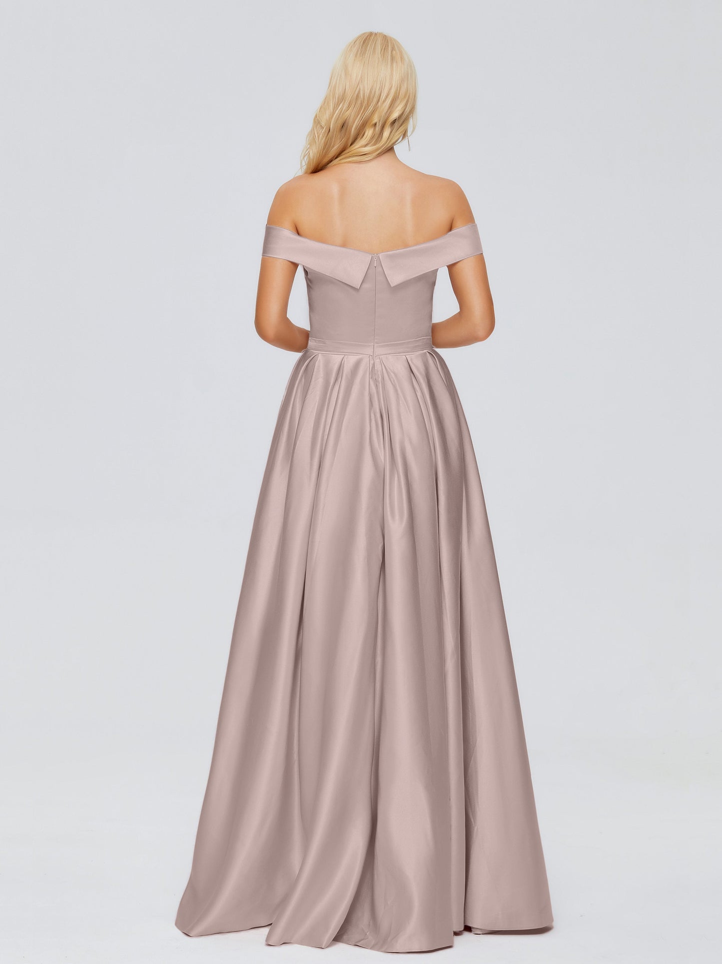 Annabelle Off the Shoulder Satin Bridesmaid Dresses
