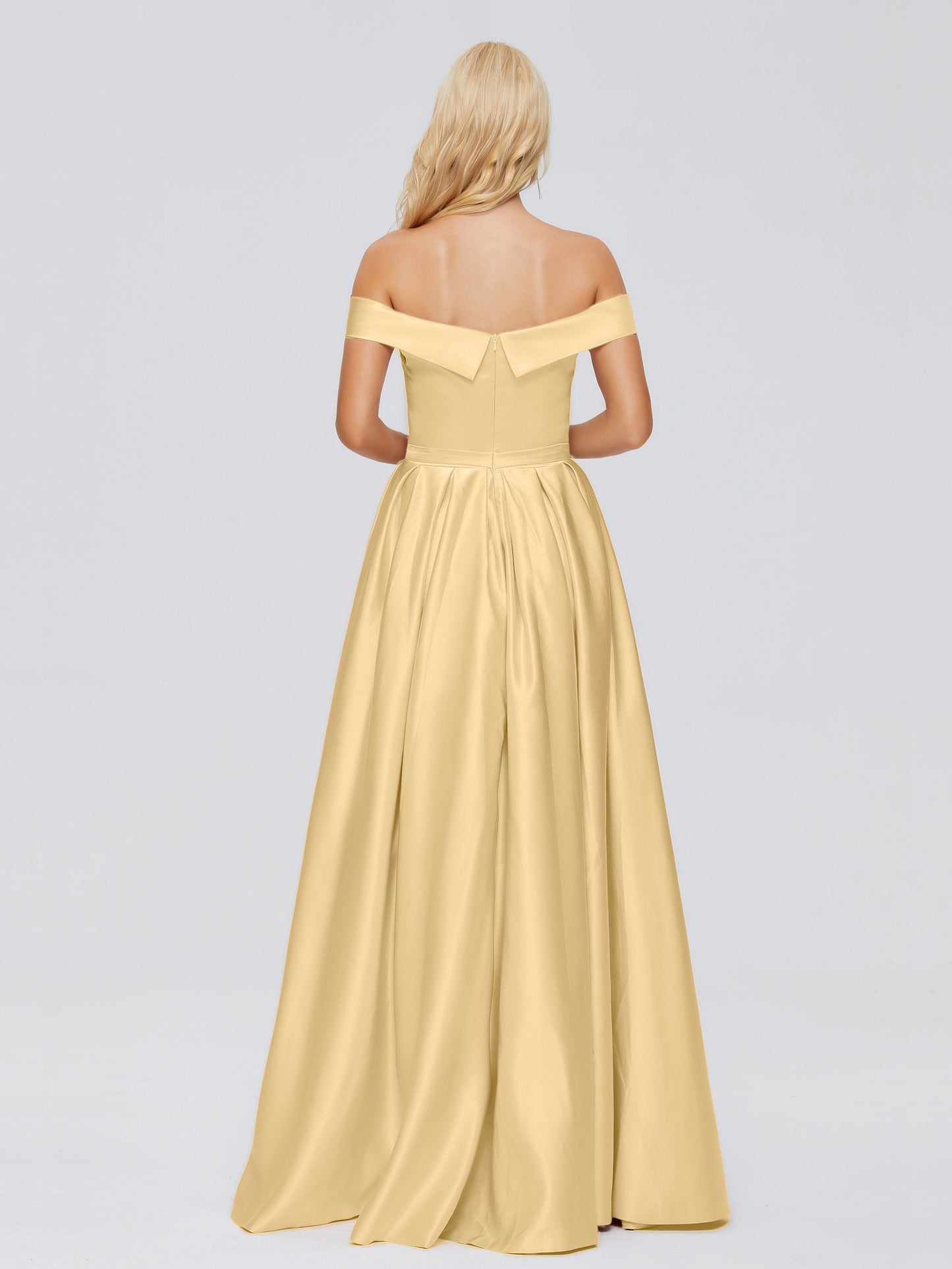 Annabelle Off the Shoulder Satin Bridesmaid Dresses