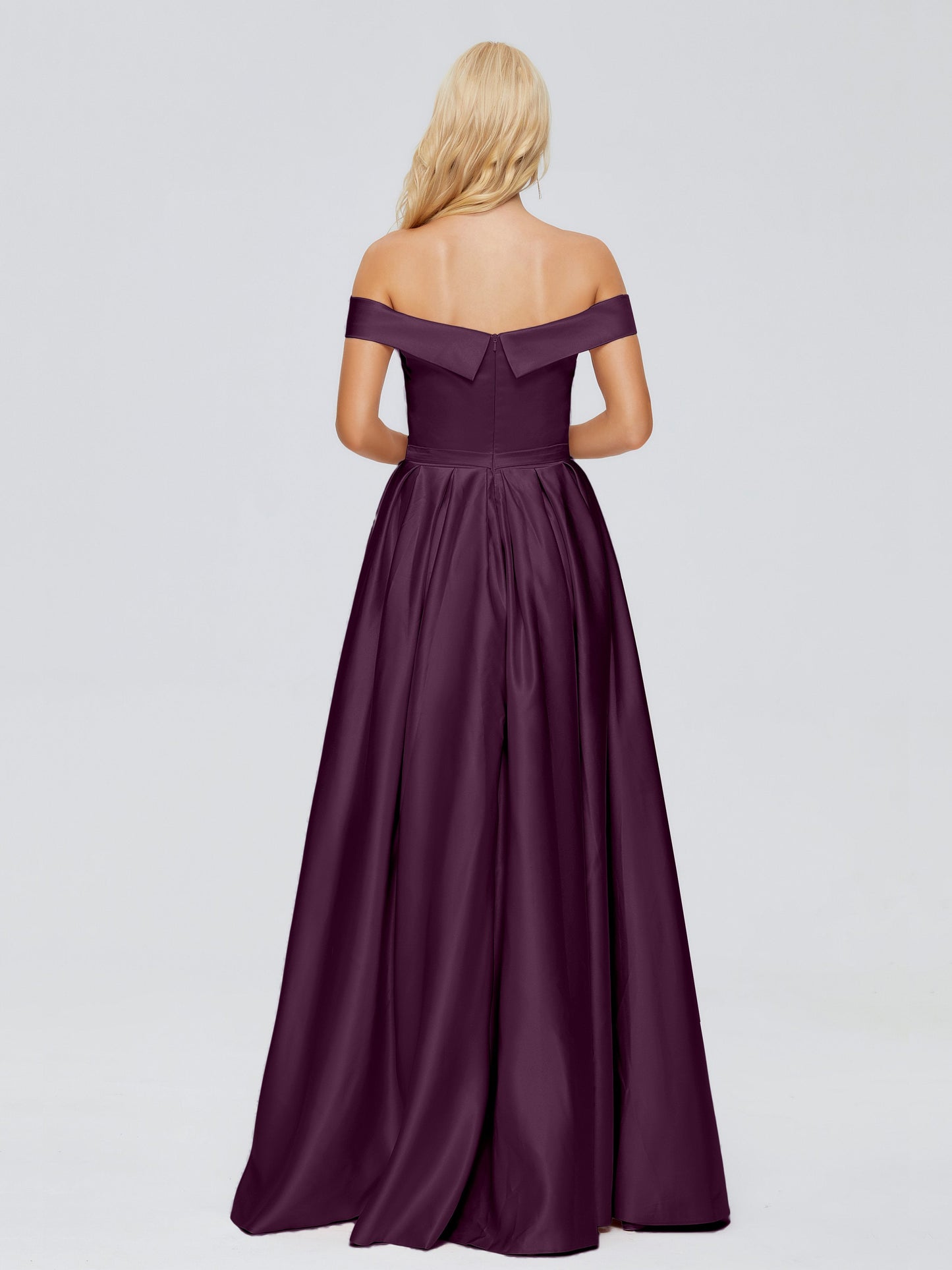 Annabelle Off the Shoulder Satin Bridesmaid Dresses