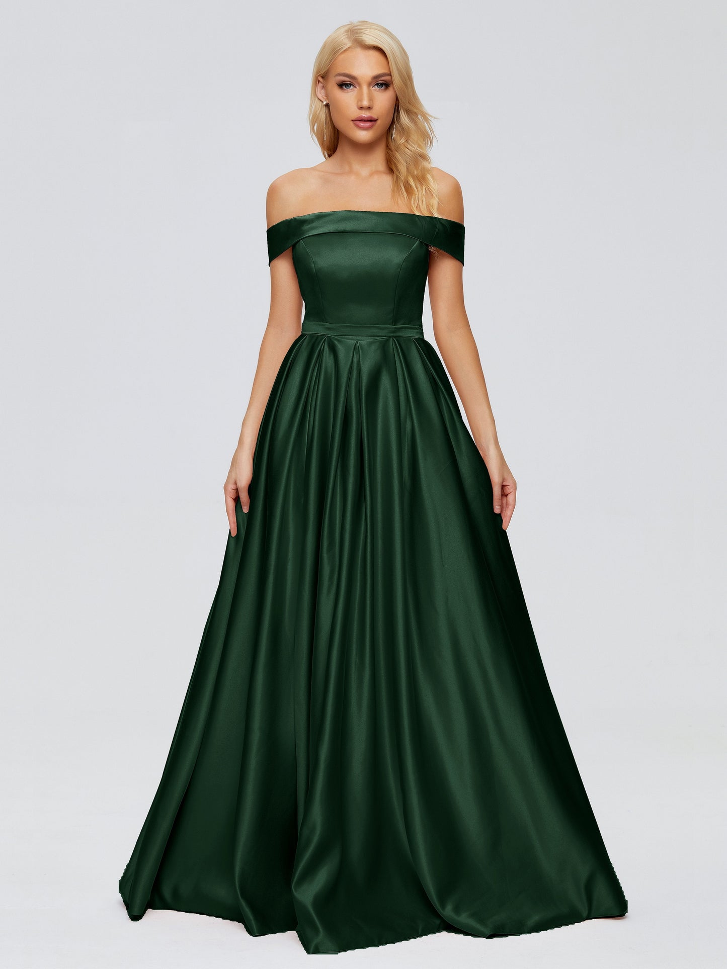Annabelle Off the Shoulder Satin Bridesmaid Dresses