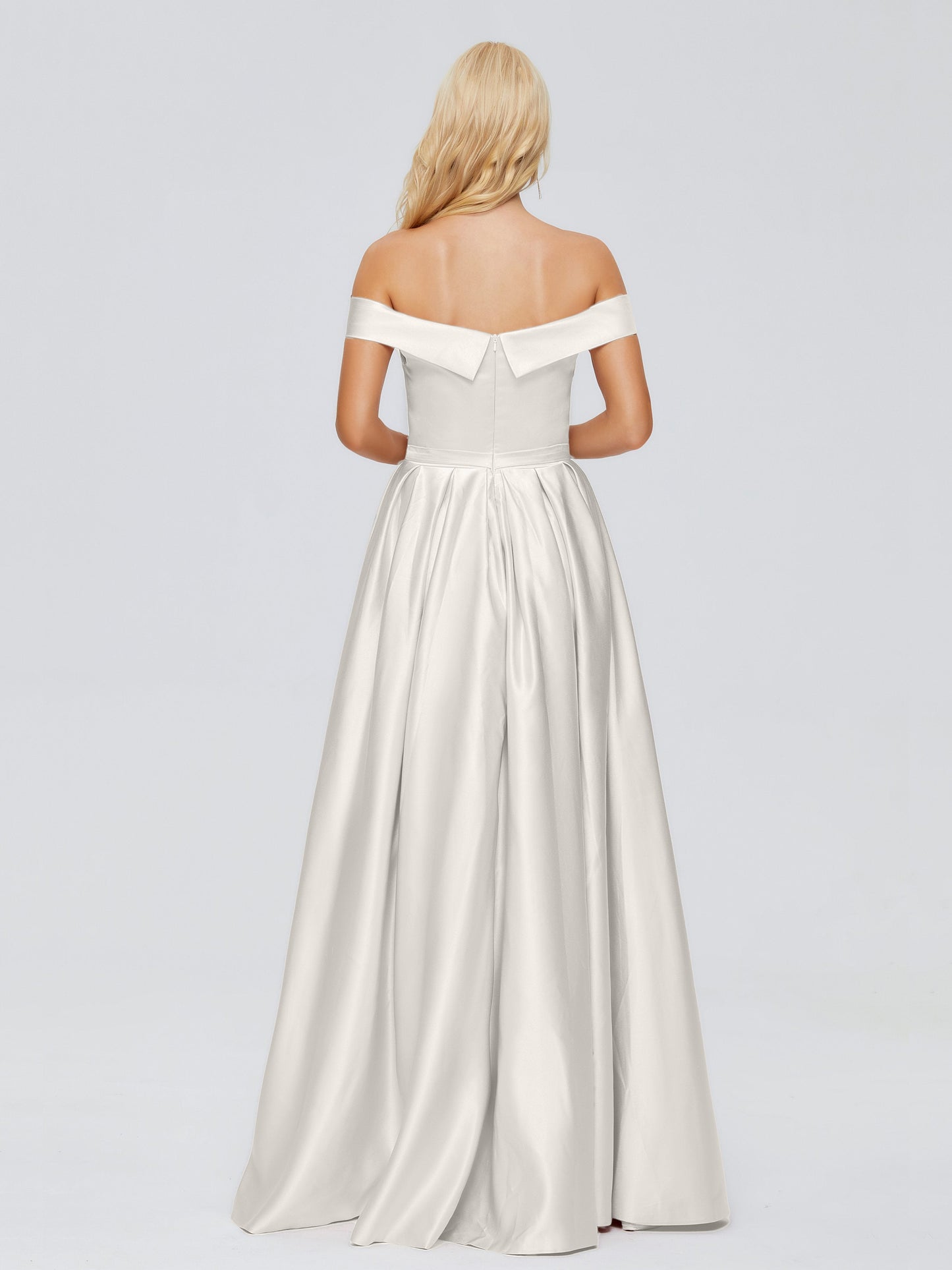 Annabelle Off the Shoulder Satin Bridesmaid Dresses