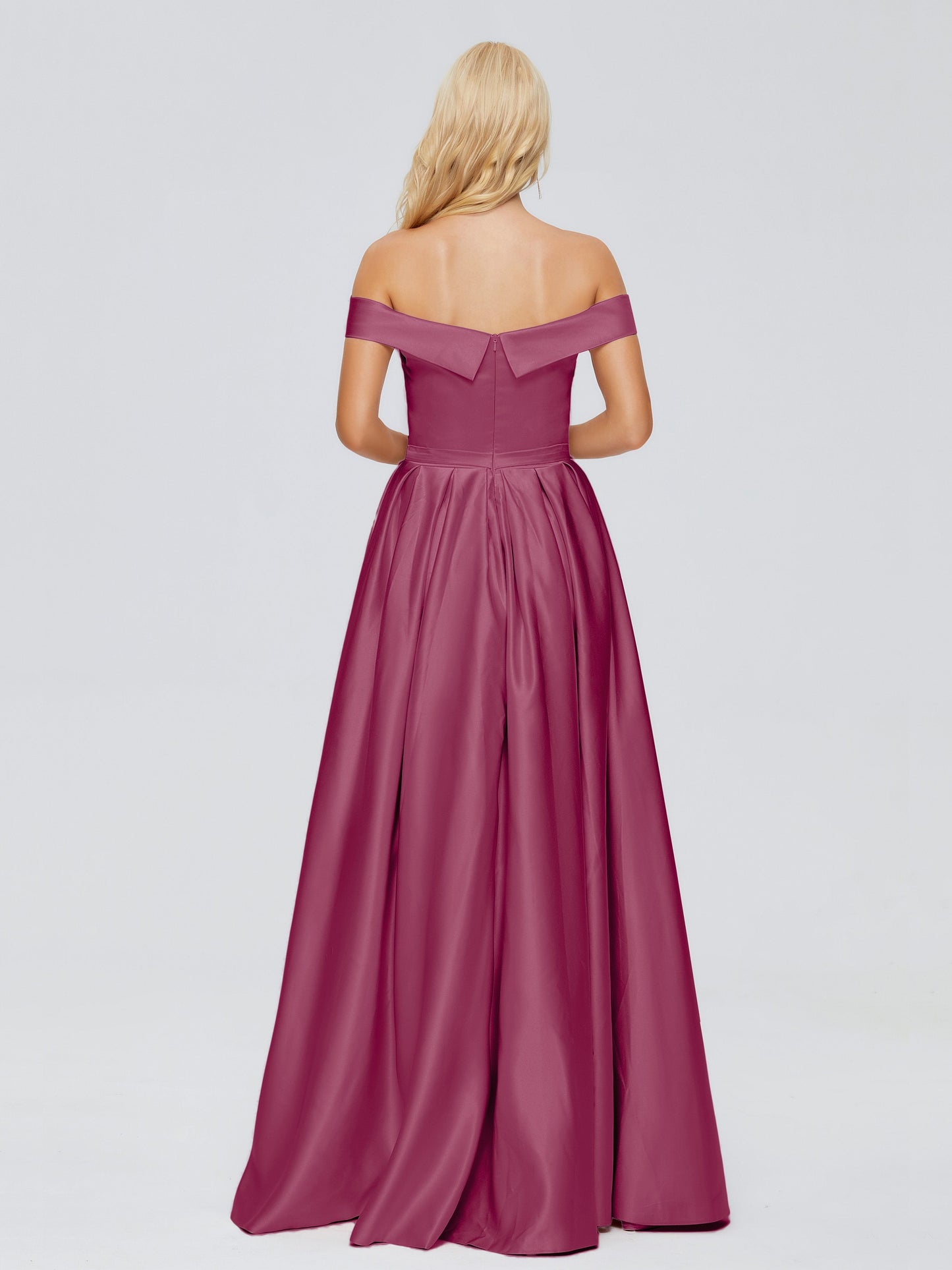 Annabelle Off the Shoulder Satin Bridesmaid Dresses