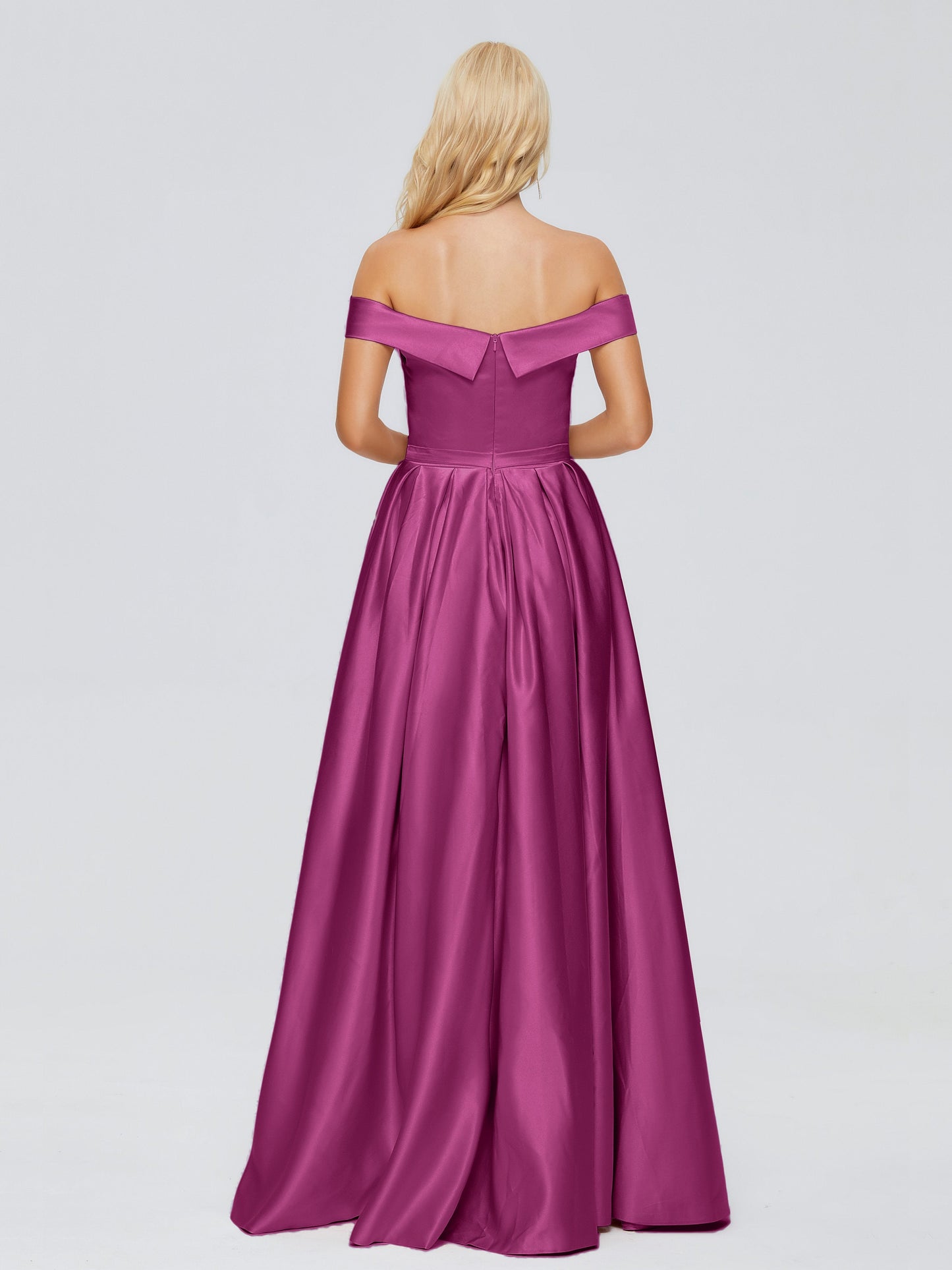 Annabelle Off the Shoulder Satin Bridesmaid Dresses