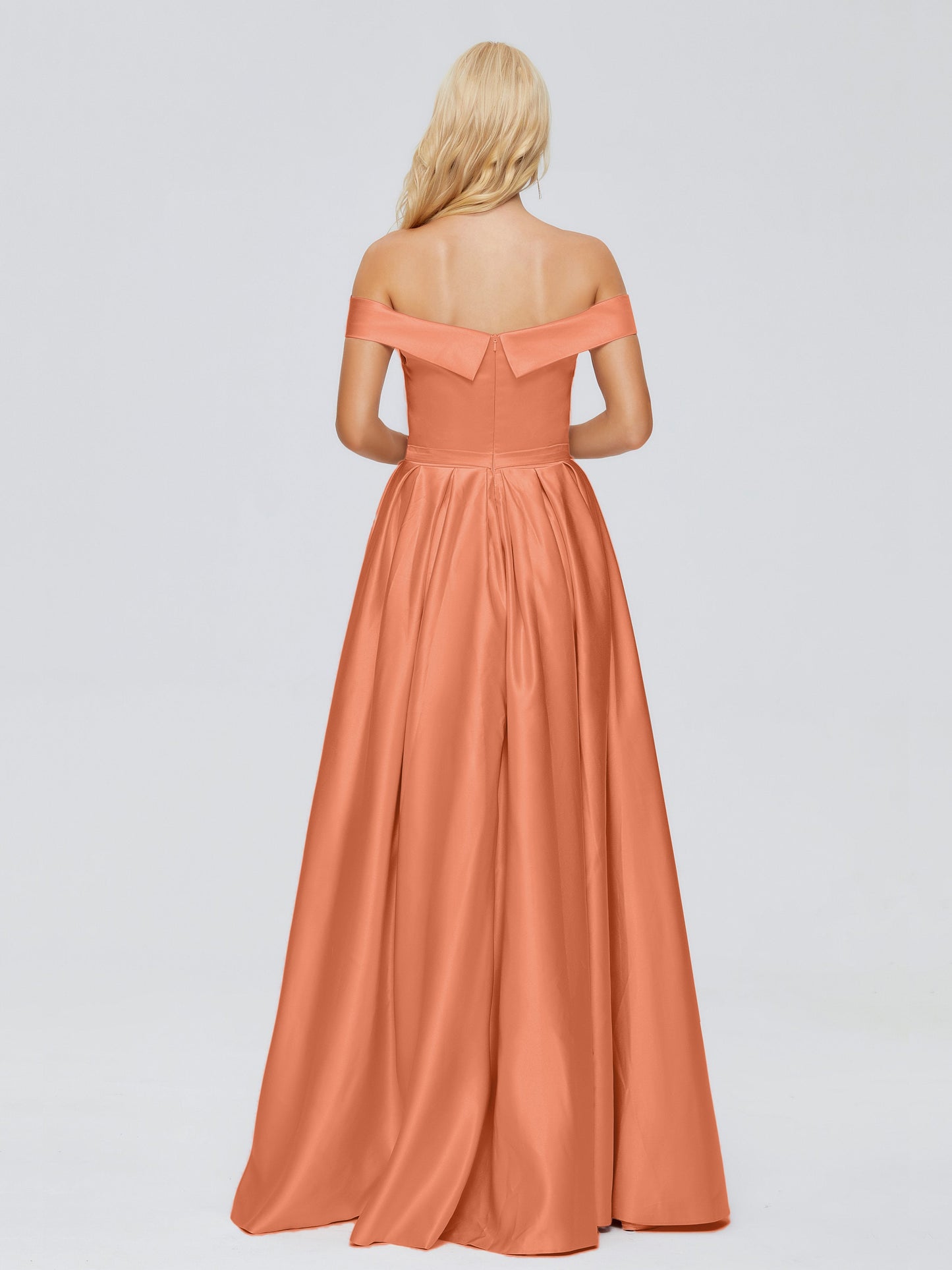 Annabelle Off the Shoulder Satin Bridesmaid Dresses