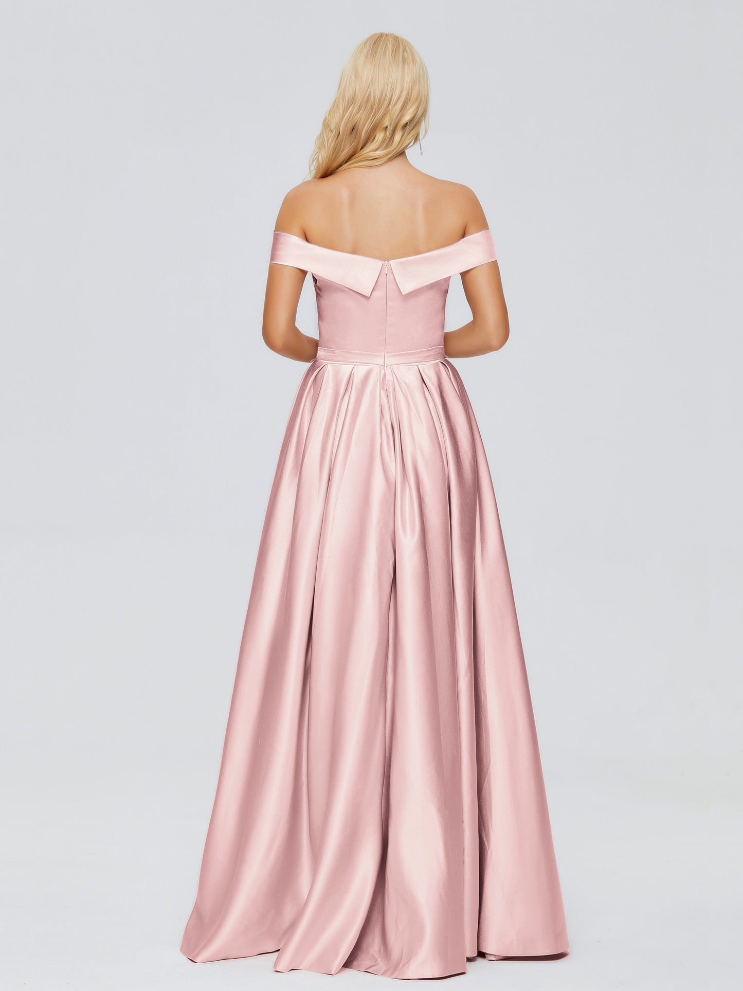 Annabelle Off the Shoulder Satin Bridesmaid Dresses