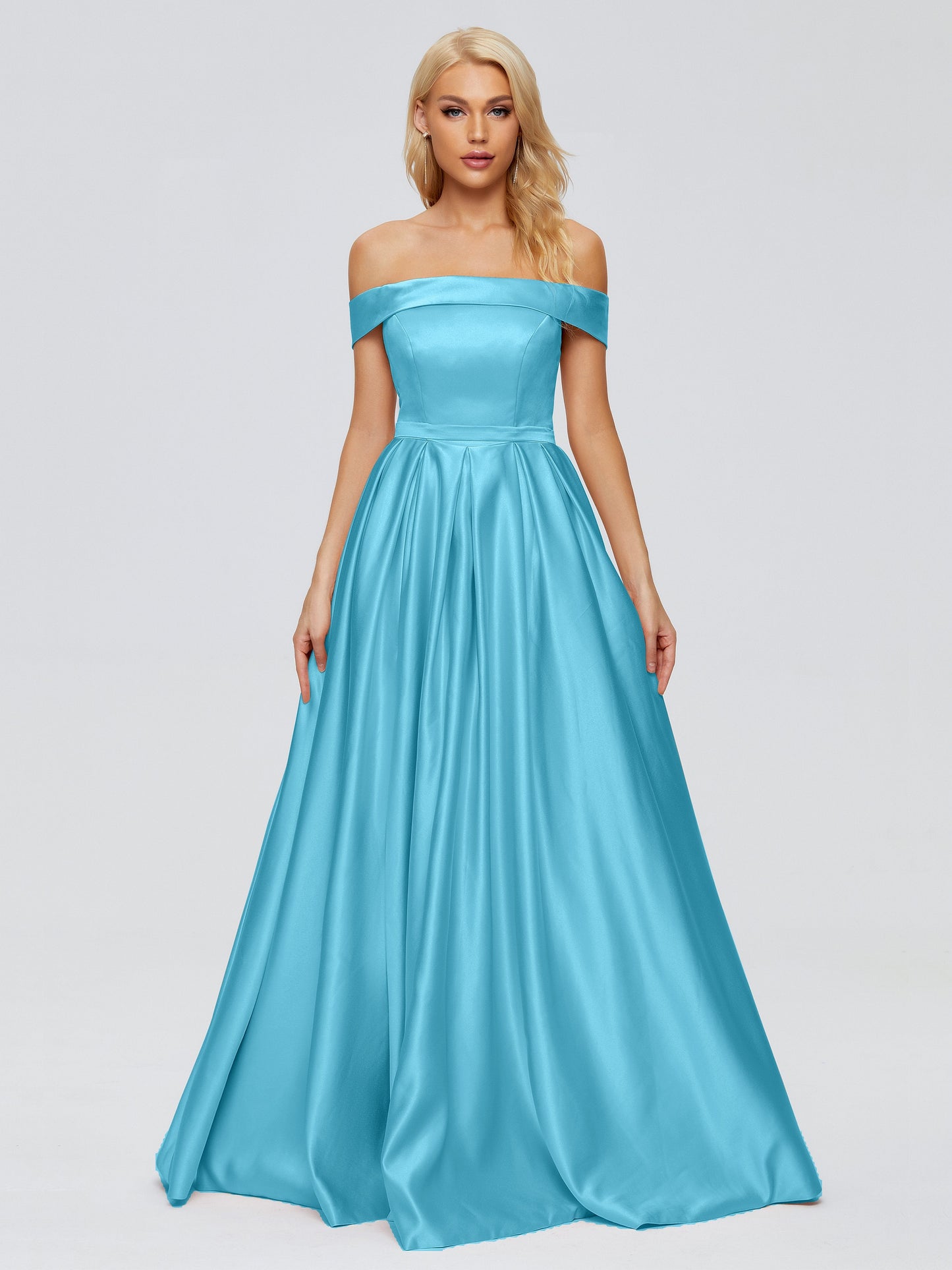 Annabelle Off the Shoulder Satin Bridesmaid Dresses