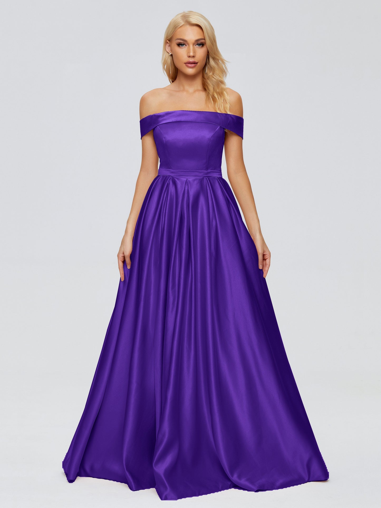 Annabelle Off the Shoulder Satin Bridesmaid Dresses