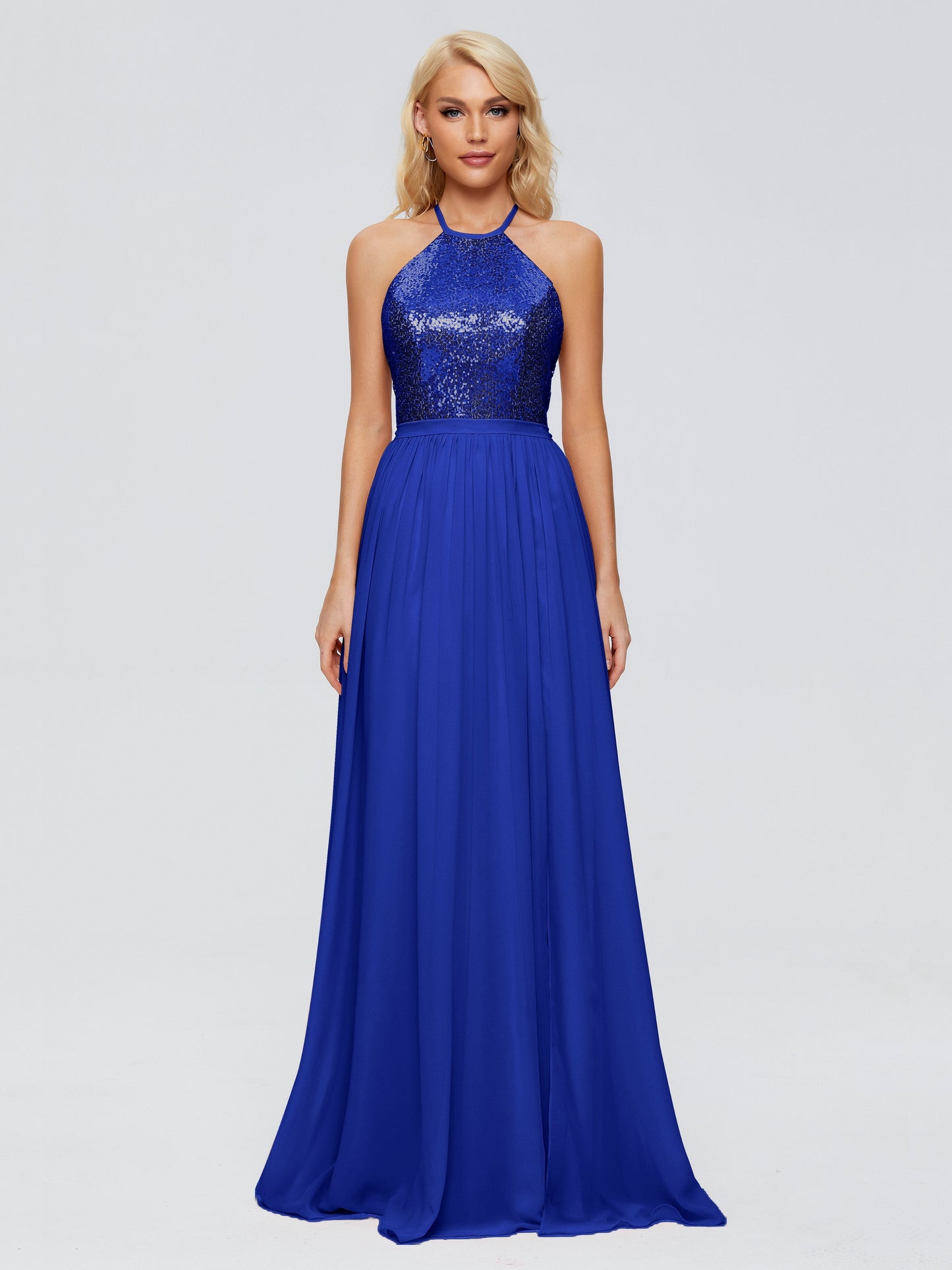 Jasmine Halter Sequins Bridesmaid Dress