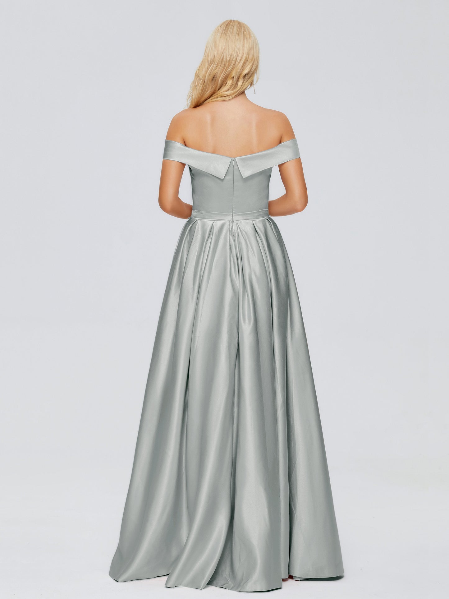 Annabelle Off the Shoulder Satin Bridesmaid Dresses