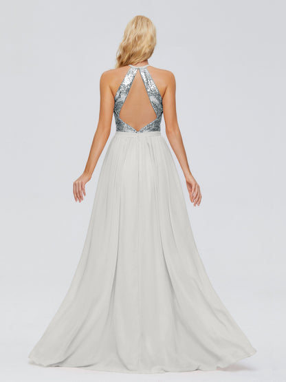 Jasmine Halter Sequins Bridesmaid Dress