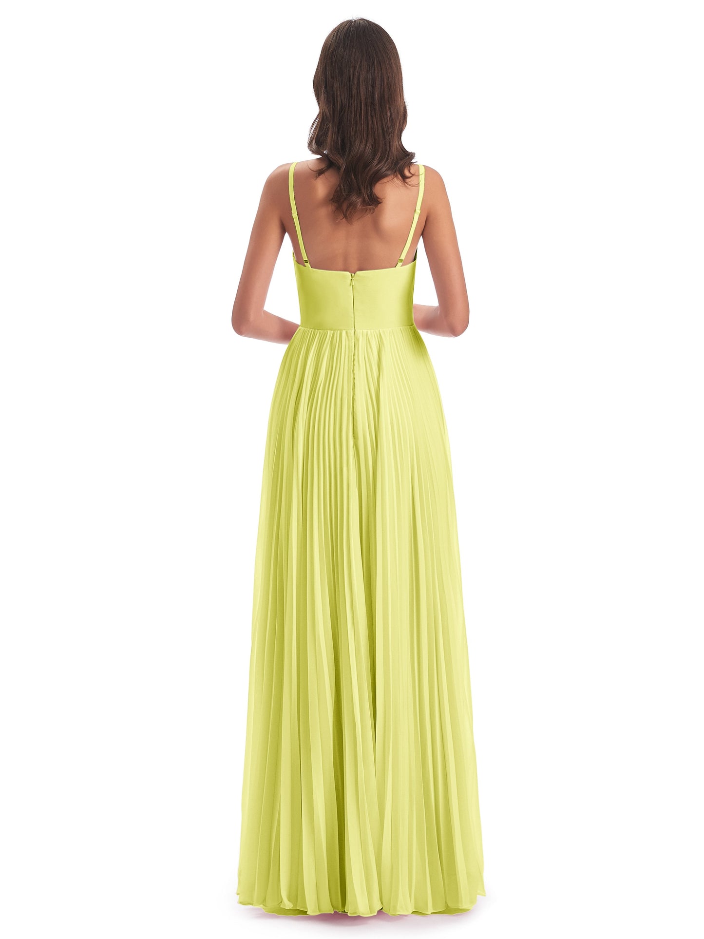 Jazlynn Floor Length Spaghetti Straps Chiffon Bridesmaid Dresses
