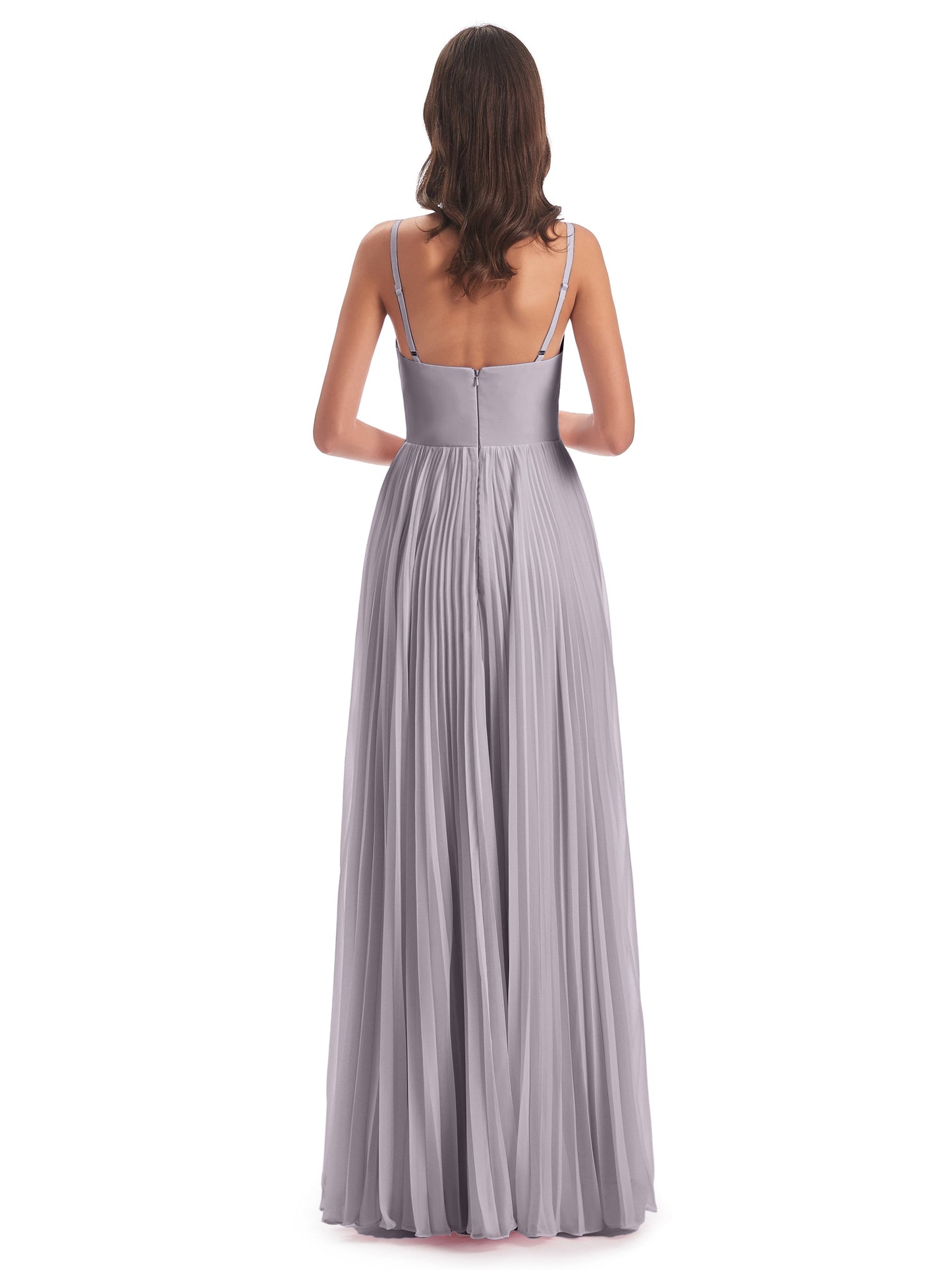 Jazlynn Floor Length Spaghetti Straps Chiffon Bridesmaid Dresses