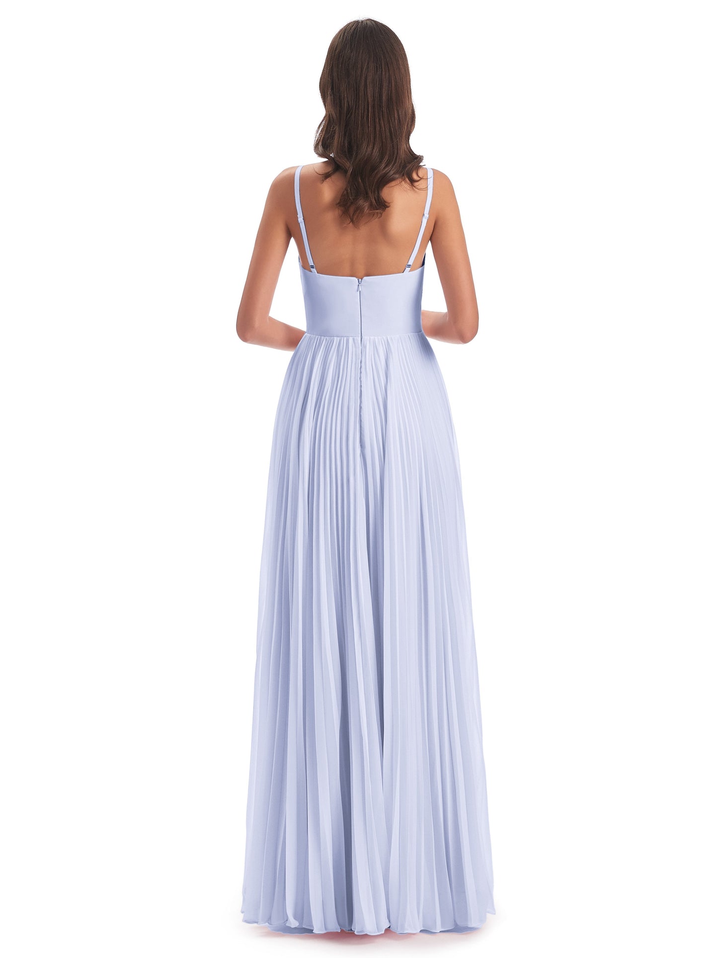 Jazlynn Floor Length Spaghetti Straps Chiffon Bridesmaid Dresses
