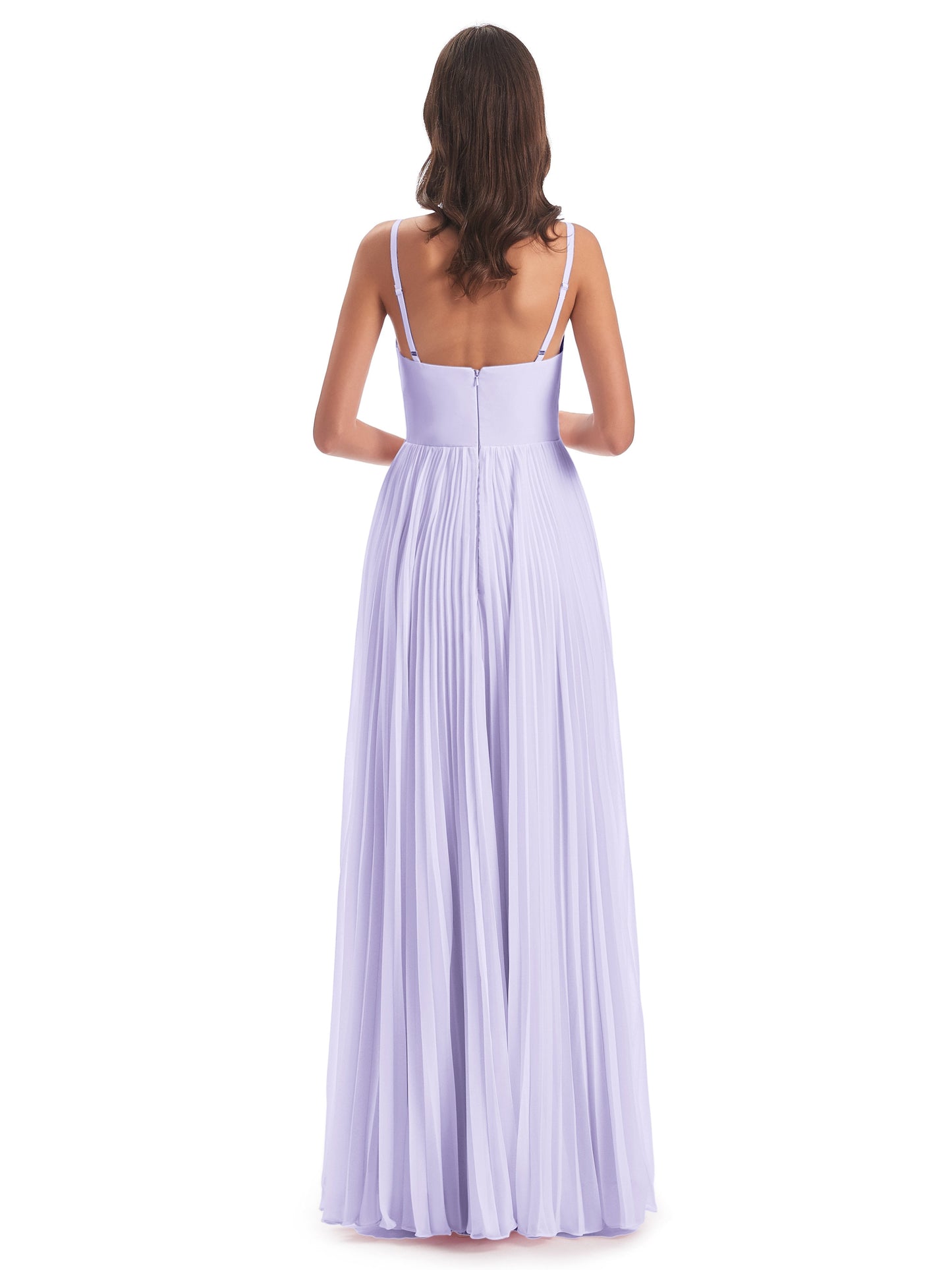Jazlynn Floor Length Spaghetti Straps Chiffon Bridesmaid Dresses