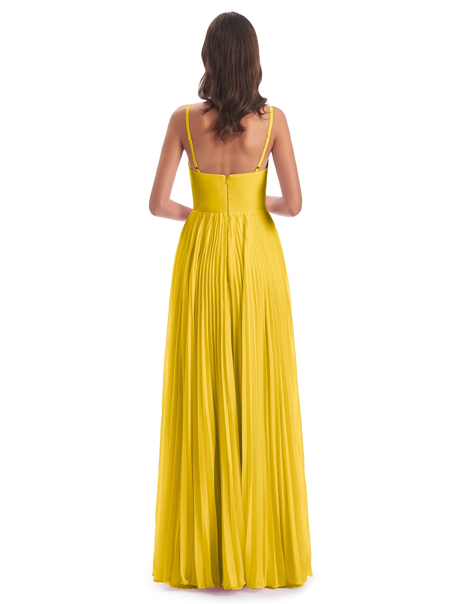 Jazlynn Floor Length Spaghetti Straps Chiffon Bridesmaid Dresses