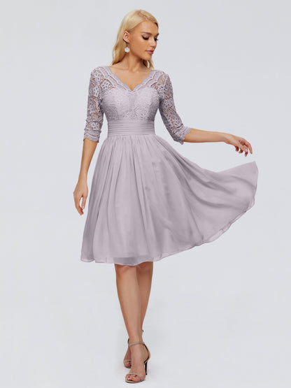 Jordyn Knee Length Lace Bridesmaid Dresses
