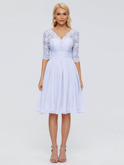 Jordyn Knee Length Lace Bridesmaid Dresses