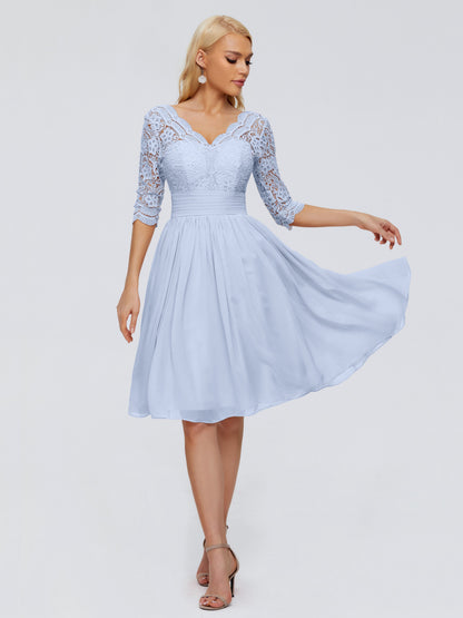 Jordyn Knee Length Lace Bridesmaid Dresses