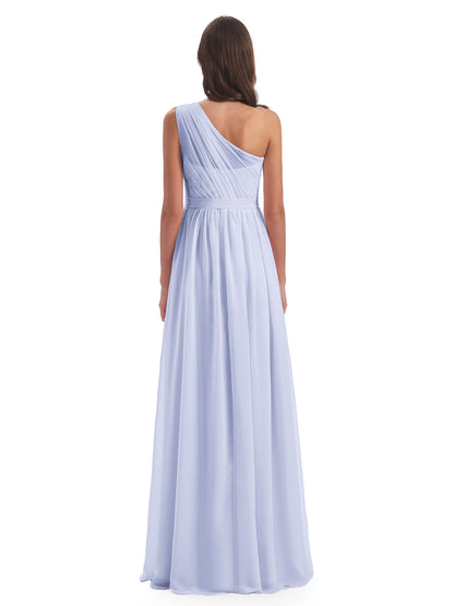 Karlie Floor Length One Shoulder Chiffon Bridesmaid Dresses