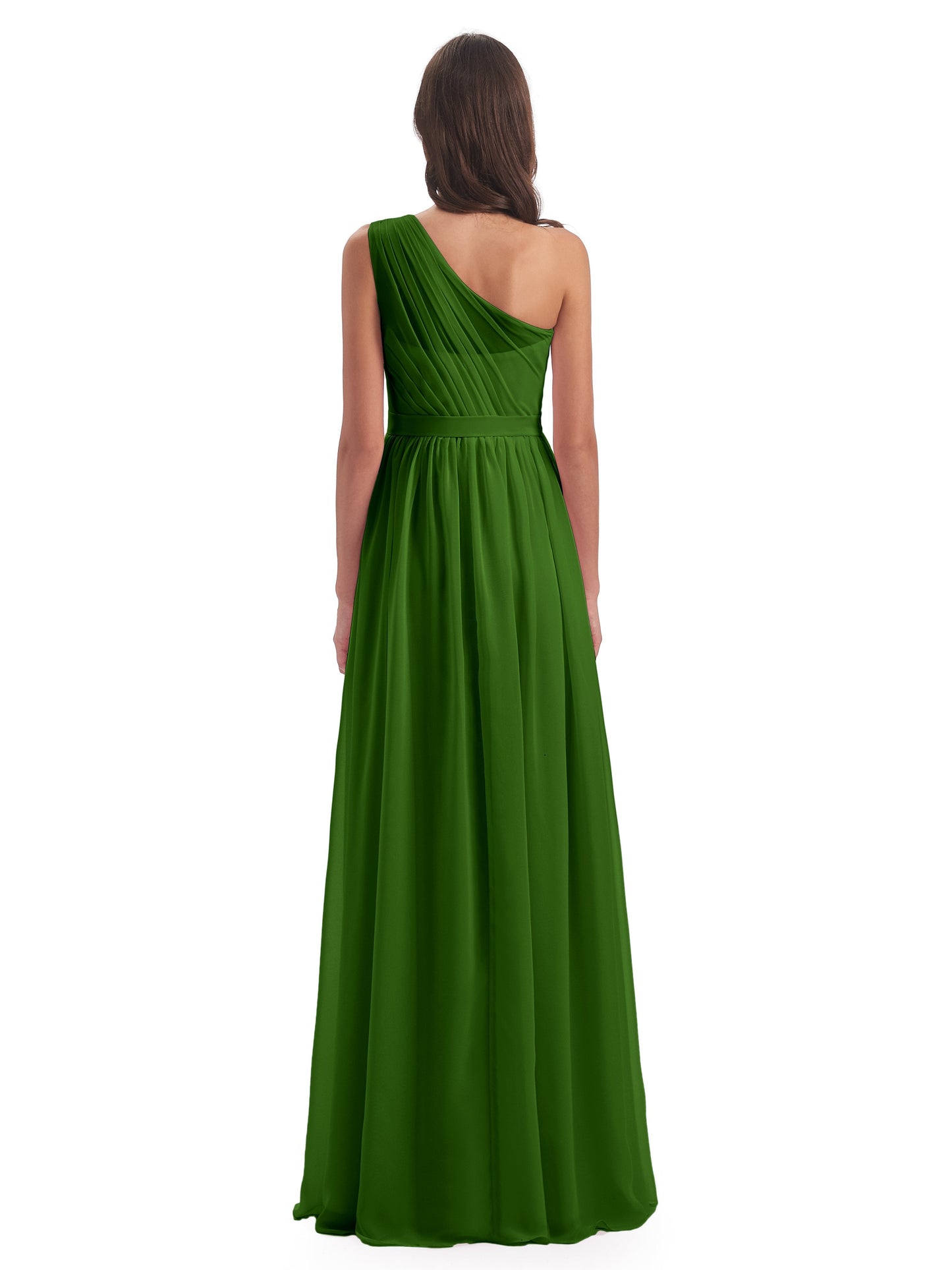 Karlie Floor Length One Shoulder Chiffon Bridesmaid Dresses