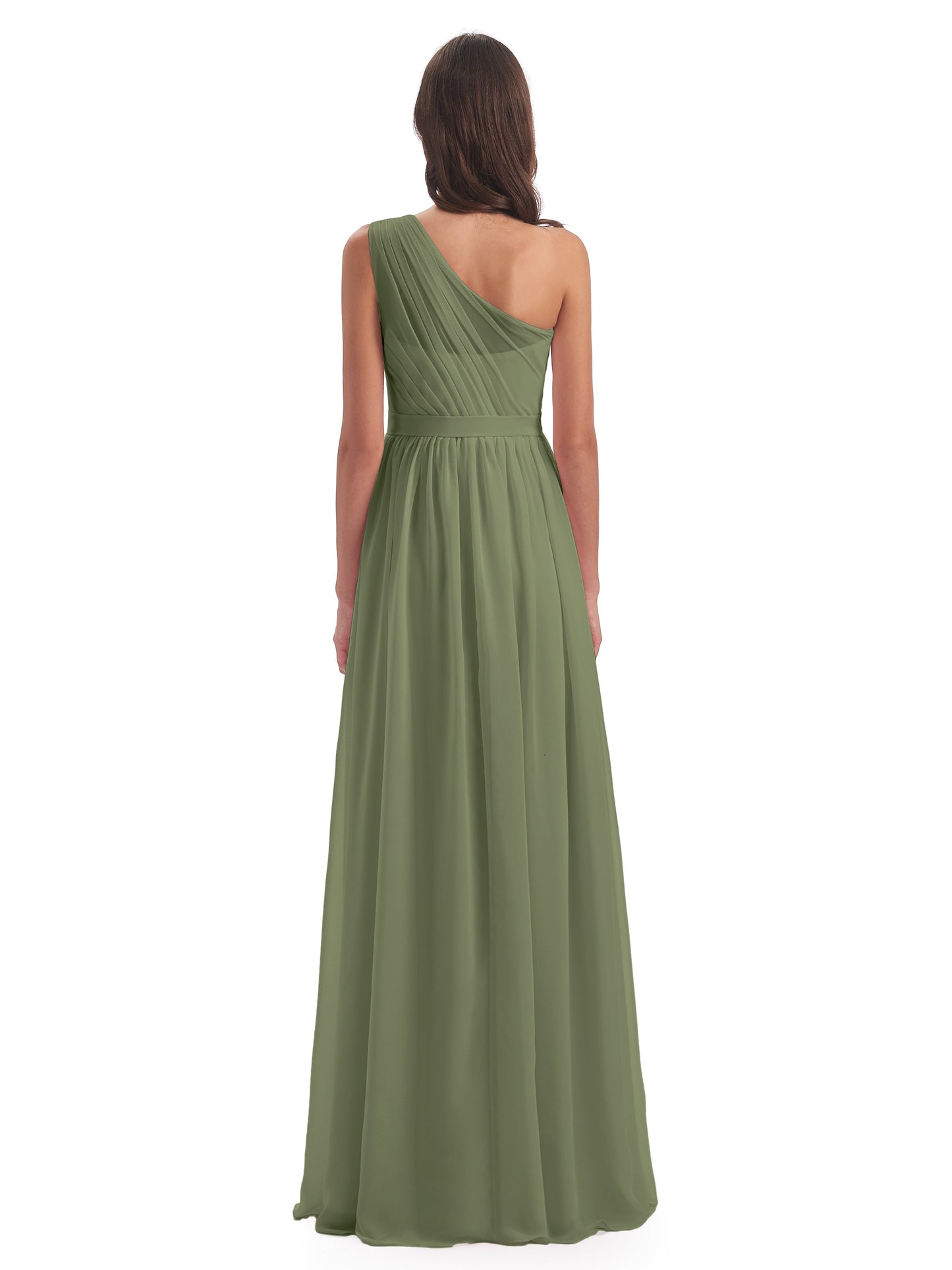 Karlie Floor Length One Shoulder Chiffon Bridesmaid Dresses
