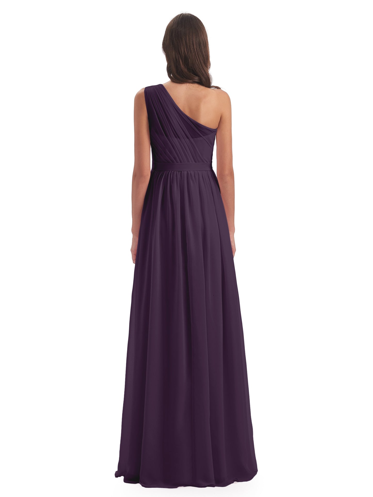 Karlie Floor Length One Shoulder Chiffon Bridesmaid Dresses