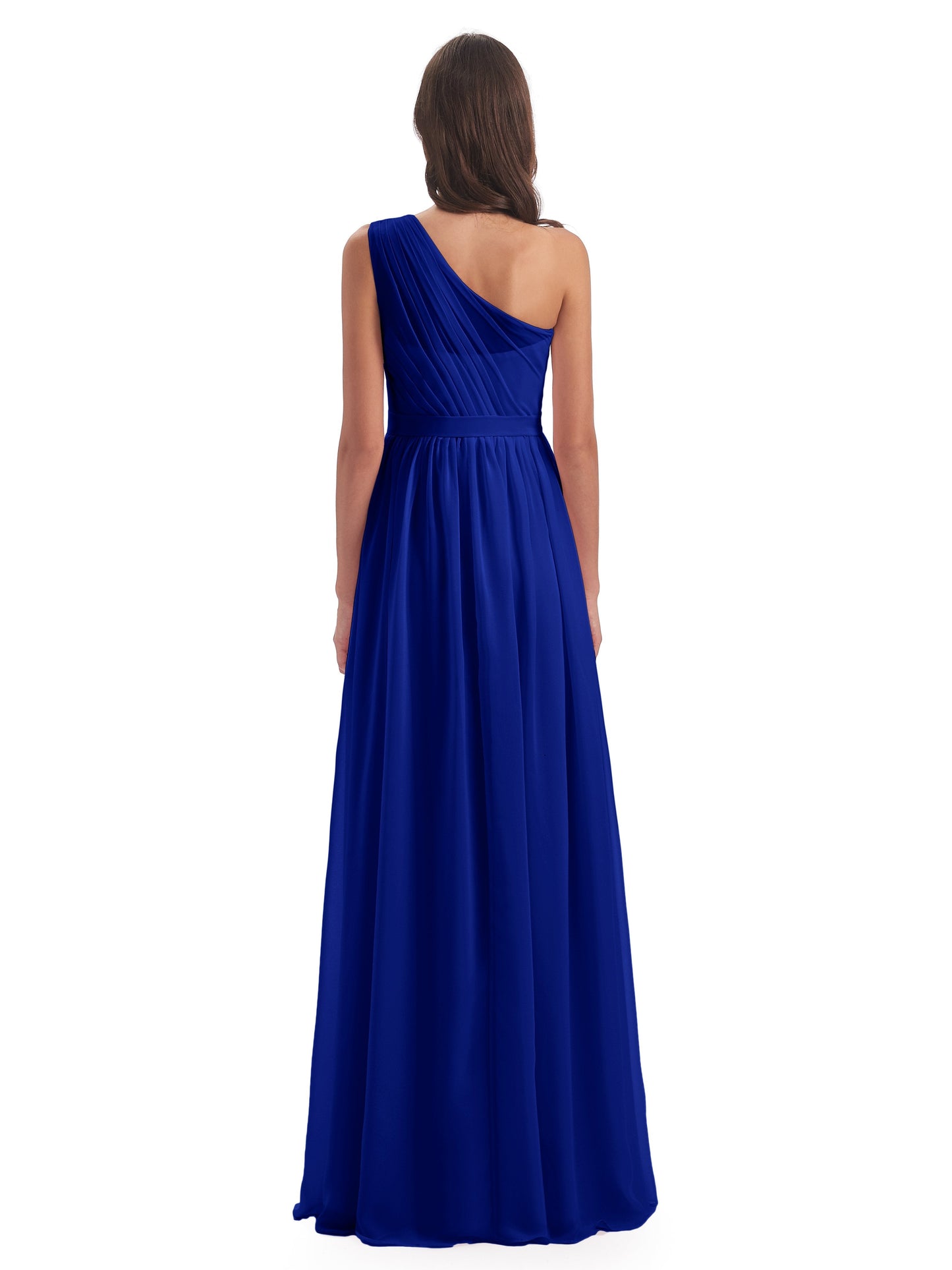 Karlie Floor Length One Shoulder Chiffon Bridesmaid Dresses