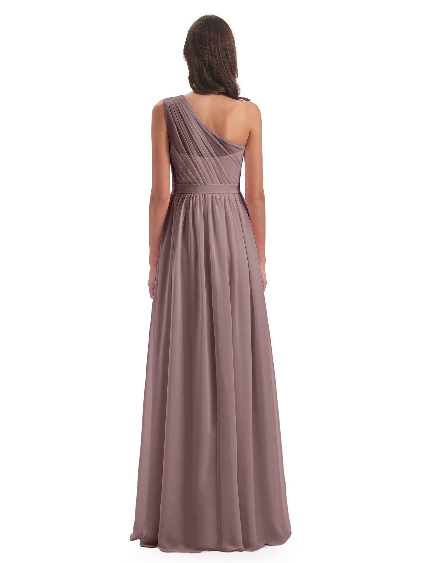 Karlie Floor Length One Shoulder Chiffon Bridesmaid Dresses