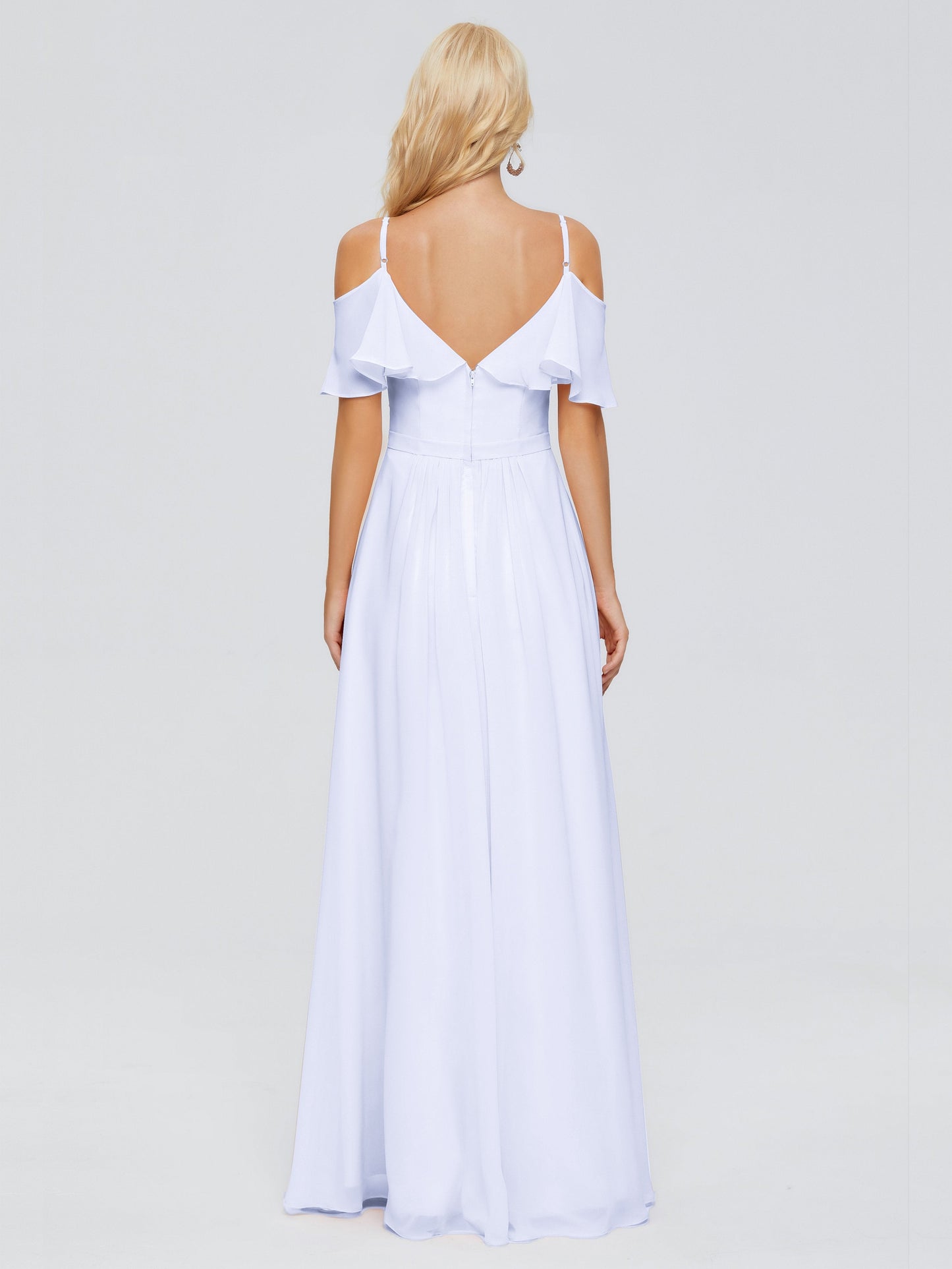 Katherine Spaghetti Straps Ruffles Chiffon Bridesmaid Dresses