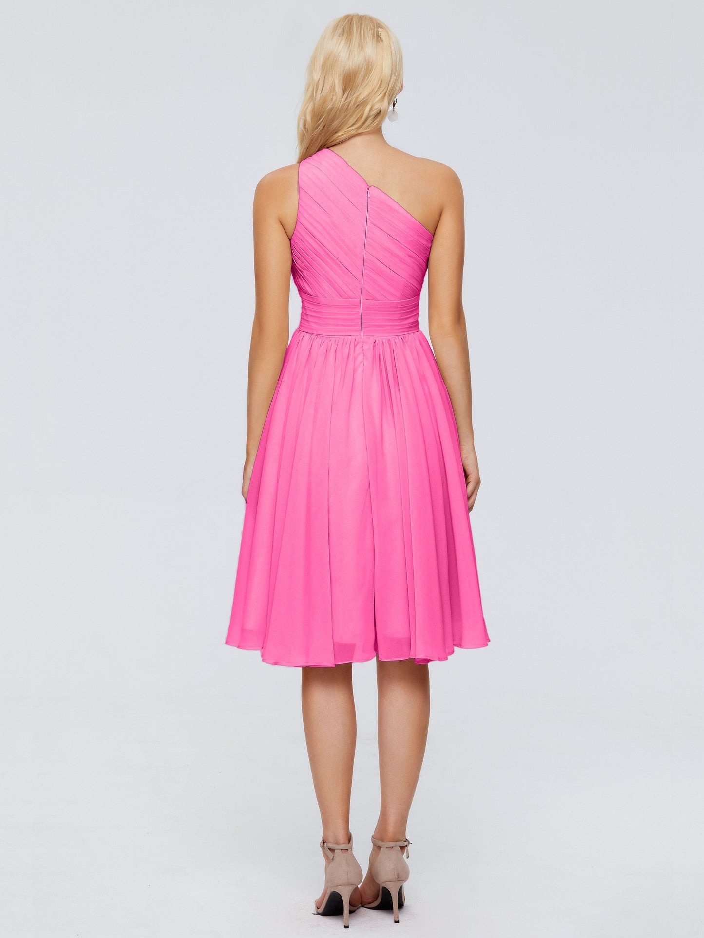 Kimberly One Shoulder Short Chiffon Bridesmaid Dresses