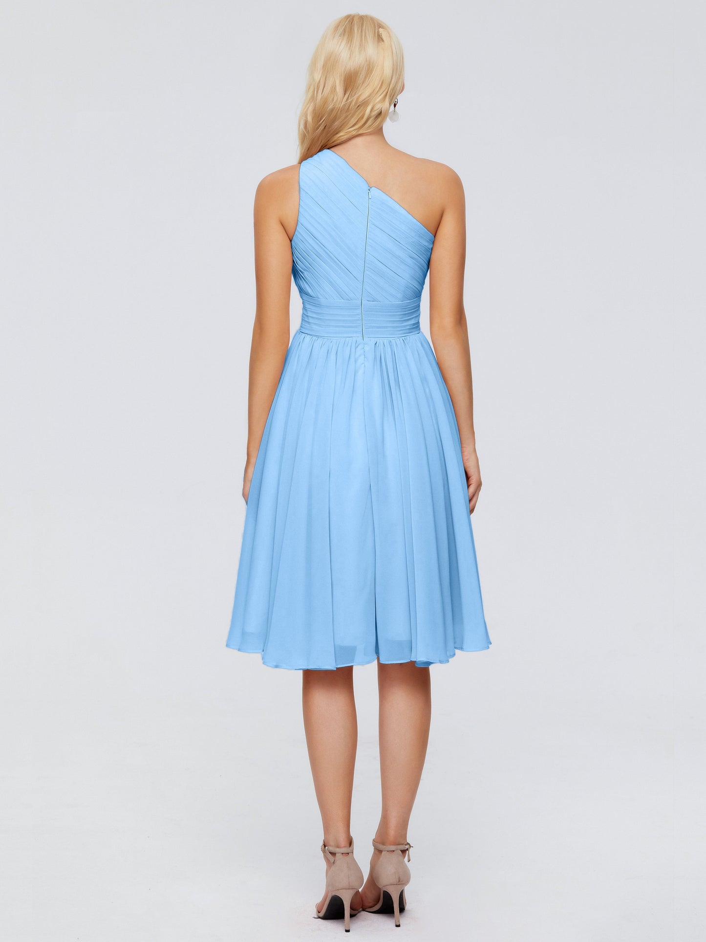 Kimberly One Shoulder Short Chiffon Bridesmaid Dresses