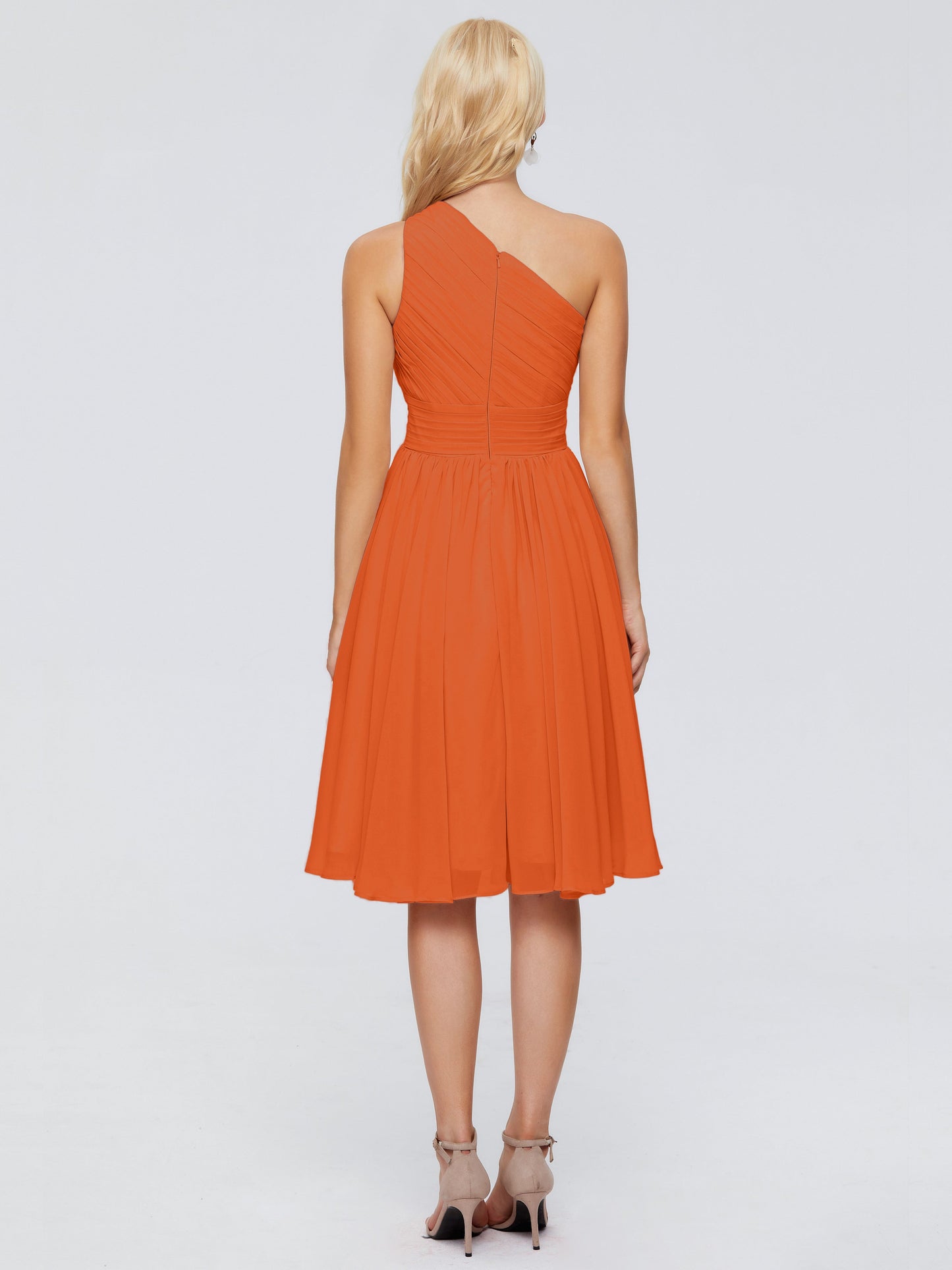Kimberly One Shoulder Short Chiffon Bridesmaid Dresses