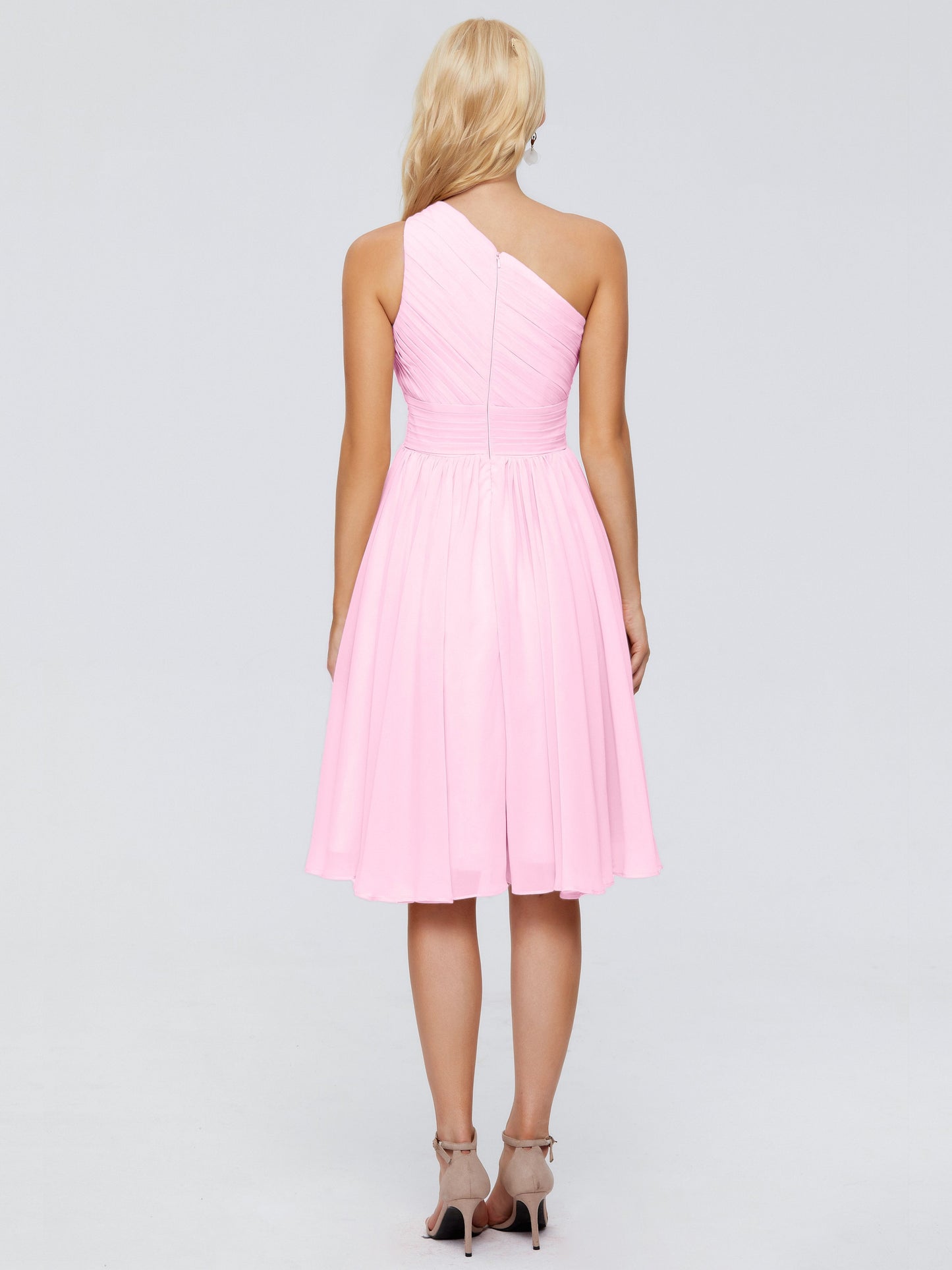 Kimberly One Shoulder Short Chiffon Bridesmaid Dresses