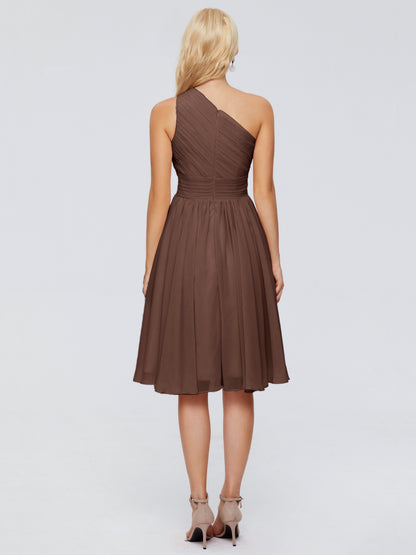 Kimberly One Shoulder Short Chiffon Bridesmaid Dresses