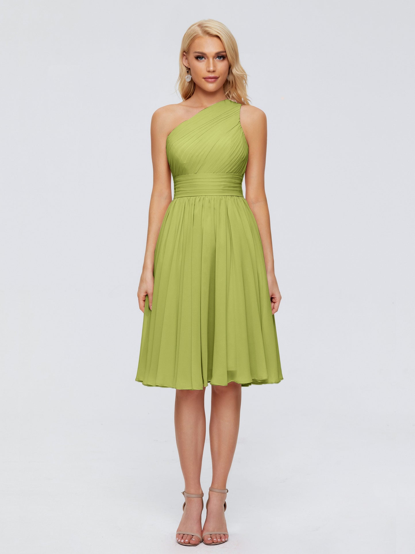 Kimberly One Shoulder Short Chiffon Bridesmaid Dresses